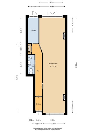 Floorplan - Geertsemastraat 9A, 3038 XA Rotterdam